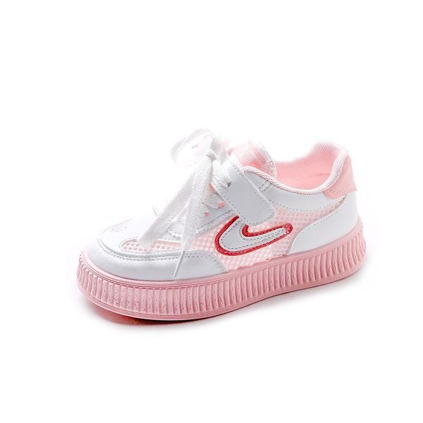 

sneakers kids shoes casual footwear children girls single net skate summer white soft sole boys f14295, Black;red