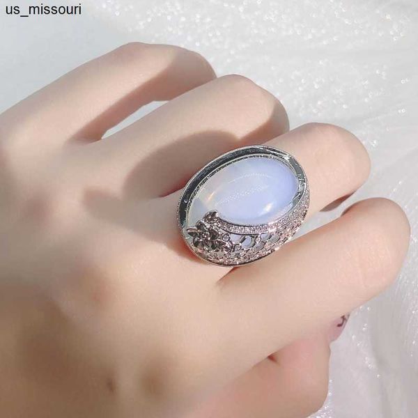 

band rings vintage 925 sterling silver rings for women eggshaped opal cz carving wedding engagement ring fashion jewelry for gift j230522
