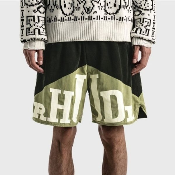 

rhude shorts designer short men pant sets tracksuit pants loose and comfortable fashion be popular 2023 new style s m  loose quick drying f, Black