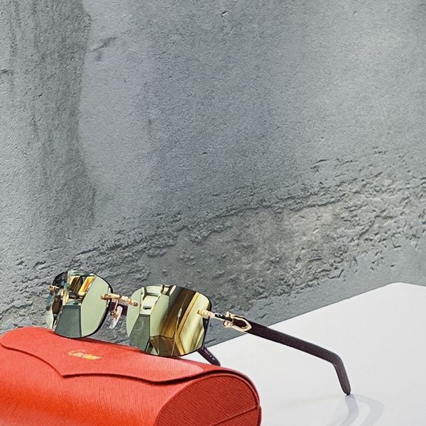 

sunglasses rimless ancient style gold plating details super awesome wood legs ultra-light hd authentic lenses glasses the ceiling can be sel, White;black