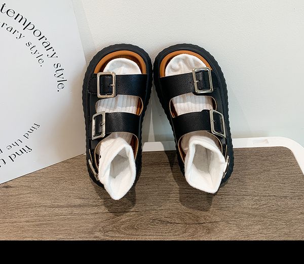 

summer new boys sandals childrens simple korean edition sandals, Black