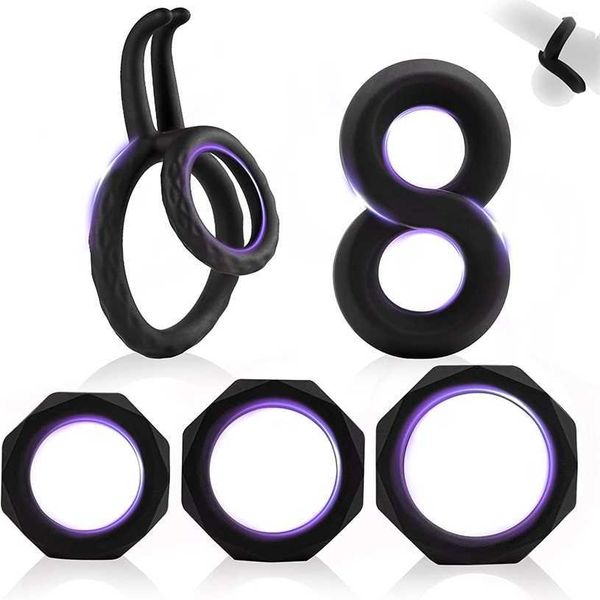 

factory outlet silicone ring set with different sizes of rings for enhancing erectionf entinosi urablea trongerm ales ext oyel asticme dical