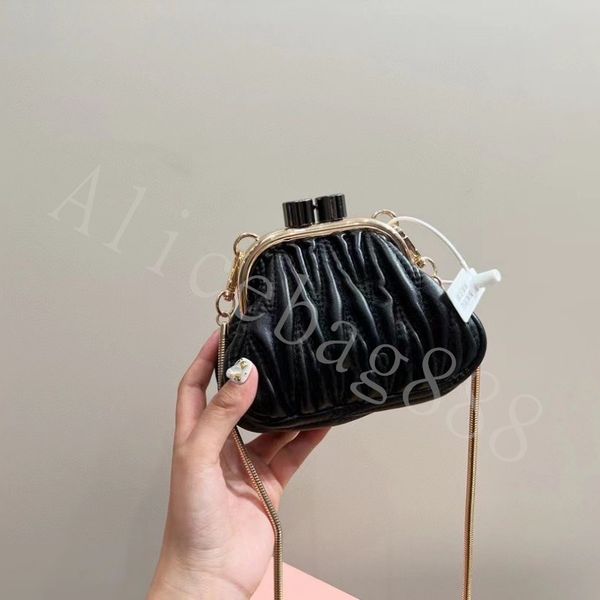 

new cross body bags miu brand mini shell bags for lady girl cute 4 color makeup bags decoration genuine leather 7a quality with original box