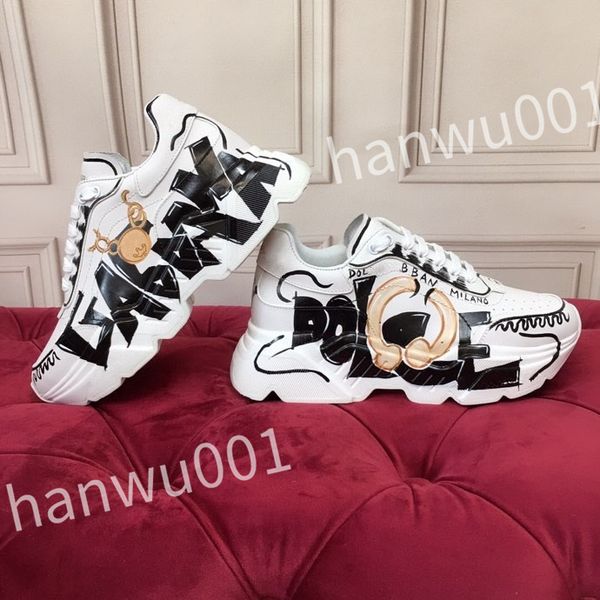 

2023 new luxury quality casual shoes designer men shoe leather lace up men fashion platform sneakers white black mens womens