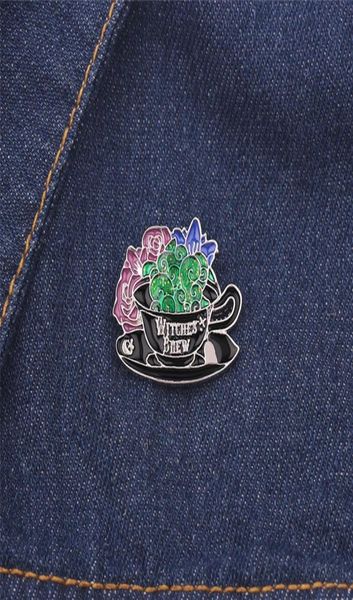 

whole 10pcs lot witches brew brooch lapel pin women halloween feminist mother gift enamel pin broche 2010093939703, Gray