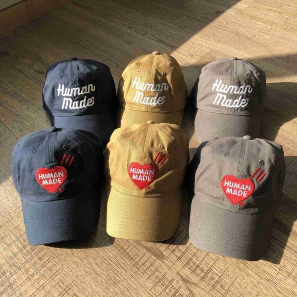 

23s human made trend embroidery couple letters versatile baseball cap, Blue;gray