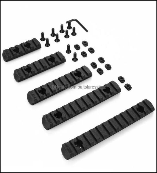 

others tactical accessories gear 5pcs set mlok picatinny rail 5 7 9 11 13 slots mlok scope mount weaver nylon side section syste2126656
