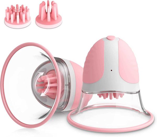 

factory outlet nipple toy clamps strong sucking massager with vibrator rotation modes rechargeable toys for women couples pleasure
