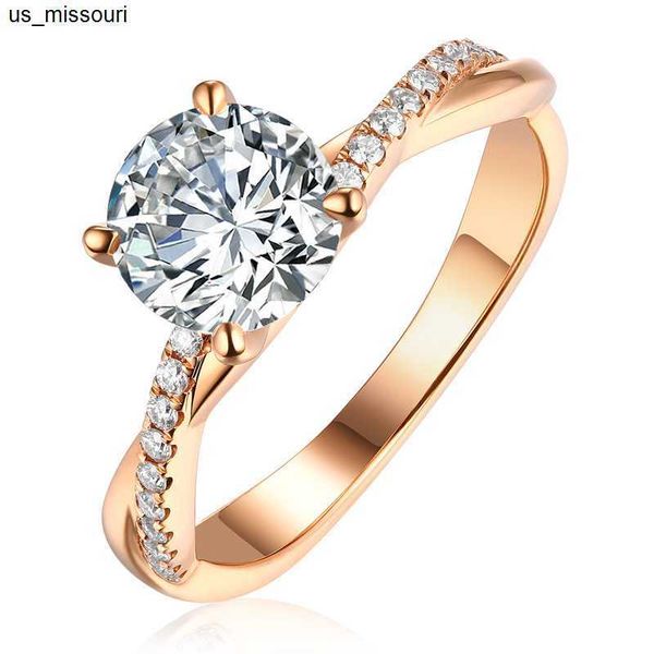 

band rings 18k rose gold rings for women fine anillos mujer bizuteria anillos de white zirconia gemstone with cushion anel jewelry j230522, Silver