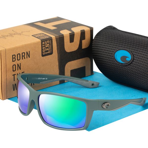 

costa polarized sunglasses men women classic square driving sun glasses for men male reefton shades uv400, White;black