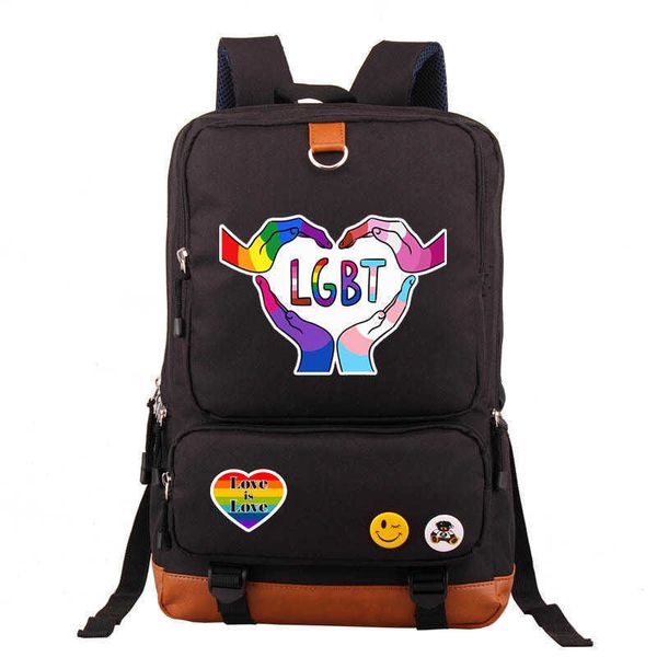

rainbow backpack casual shoulder bag oxford schoolbag 0524