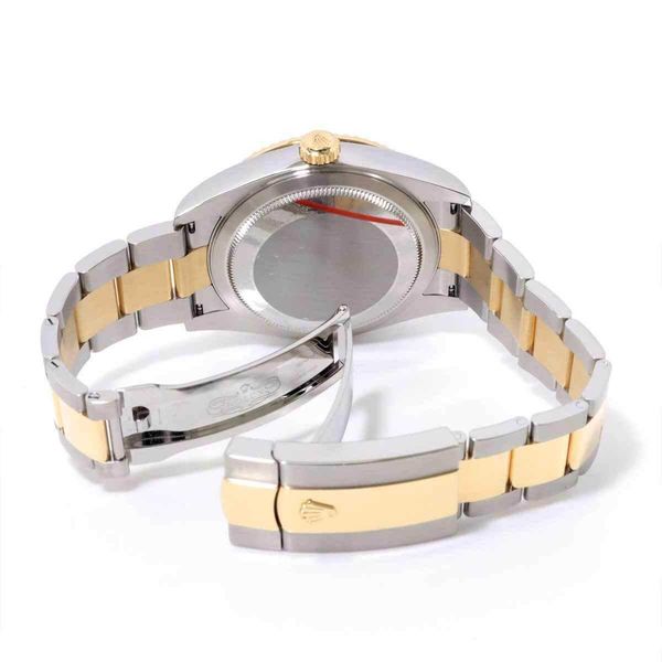 

luxury watch skedwellr mechanical wristwatches two tone 326933 750 yg automatic black dial mens 90166109, Slivery;brown