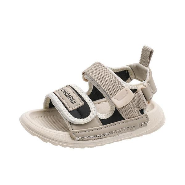 

sandals kids shoes flip flops footwear summer girls beach soft bottom non-degumming stitching boys casual f11327, Black;red