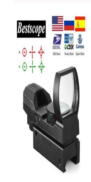 

20mm rail rifle scope hunting optics holographic red dot sight reflex 4 reticle tacticalscope collimator sights9391874