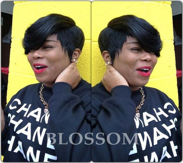 

100 unprocessed human hair full lace wigs lace front wigs with baby hair 8a natural wave brazilian human hair wig for black wom6176644, Black;brown