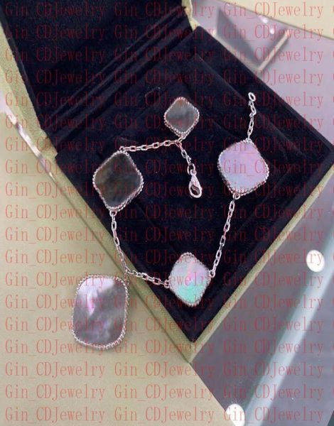 

designer classic lucky clover bracelet 18k white gold plated ladies and girls valentine039s day mother039s day engagement je8262873, Golden;silver