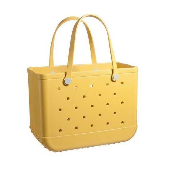 

bogg bag fashion shoulder large waterproof soft eva punched organizer summer water park sea storage tote handbags women stock beach luxury d