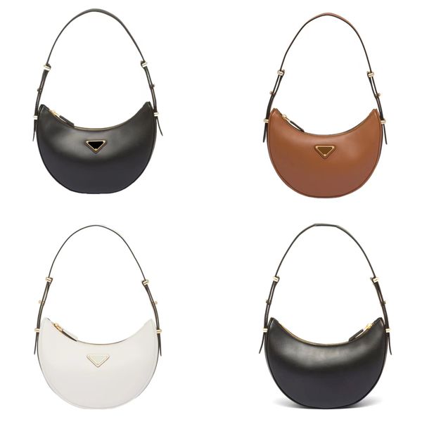 

triangle prad half moon bag hobo purses duffle bags stuff sacks totes genuine leather luxury designers shoulder womens mens weekend bag hand