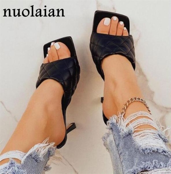 

9cm women sandal shoes summer peep toe high heels slipper woman wedding sandals black leather high heel shoe pumps wedge y2006209964495