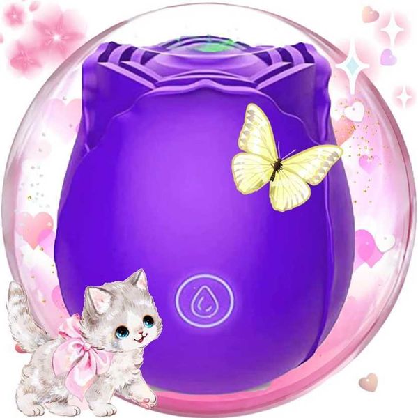 

factory outlet new upgraded rose shaped suction cups for women's washable tongue quiet speed toys waterproof automatic toy machine happ