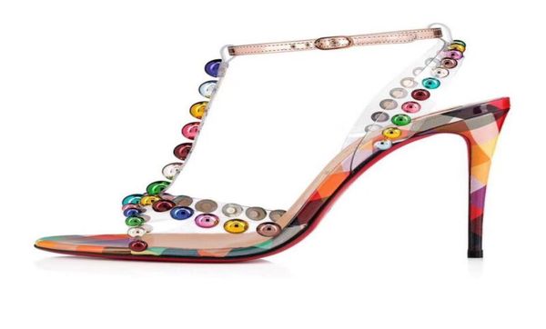 

rhinestone beading women summer sandals open toe color high heel buckle femalecl fashion cool sandals2395460, Black