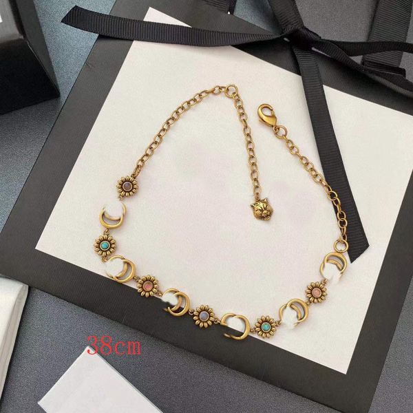 

pendant necklaces designer brand tiger gold plated brass copper choker letter pendant statement fashion womens necklace wedding jewelry acce, Silver
