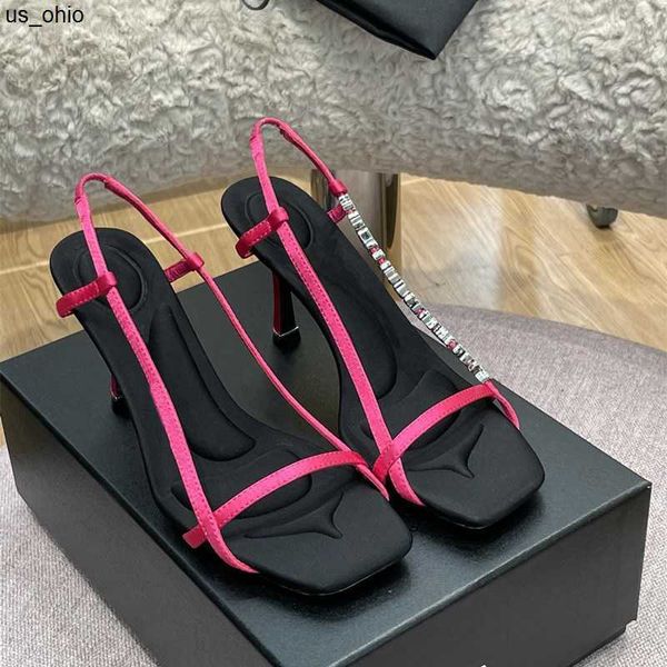 

sandals fashion classic women lady high heel sandal shoes 9cm heeled wang style designer sandals full package wholesale price a3330 j230522, Black
