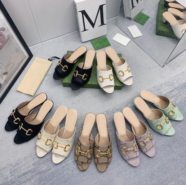 

designer slide sandal women luxury heels sandal leather embroidery slippers summer beach wedding party dres slipper size 35-40, Black