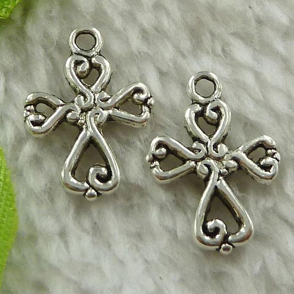 

other 336 pieces antique silver cross charms 20x14mm #3593