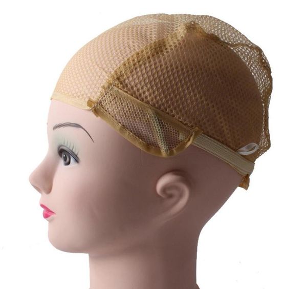 

wig caps ear stretch mesh wig cap for making wig with adjustable straps and combs black beige9545030, Black;brown