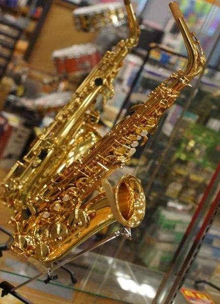

japan brand new 875ex custom alto saxophone gold plated gold key professional super play sax mouthpiece with case3665027
