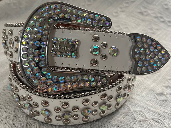

Designer belt bb belt bb simon belt luxury belts mens belt shiny diamond black on black blue white multicolour with bling rhinestones as gift, With bb simon high quality