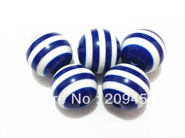 

crystal 20mm 100pcs/lot dark blue striped beads resin beads chunky resin beads