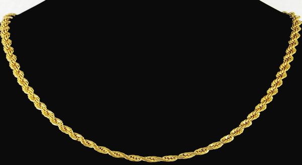 

rope chain 18k solid yellow gold filled womens mens necklace chain 24quot5mm8313681, Silver