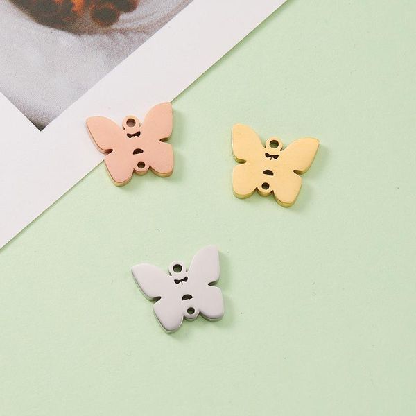 

other fnixtar 20pcs 14*12mm mirror polish stainless steel hollow butterfly connector charms for diy making necklaces braid bracelets