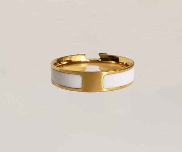 

fashion classic h band rings designer design enamel ring men and women couple letters 18k gold ring no fading prevent allergies ho8989178, Silver