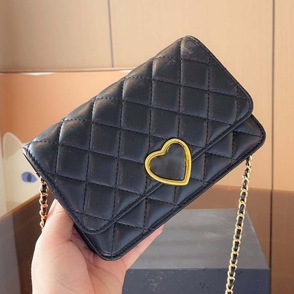 

woman designer crossbody bag channel bag lady shoulder classic bags leather diamond lattice luxurys designers woman handbag cc purse chain b