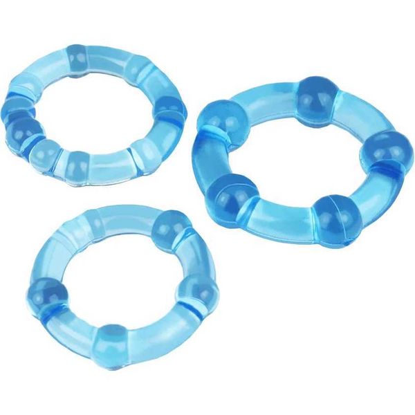 

factory outlet upgrade silicone men better cock ring for couples super elastic erectile enhancement beaded c-ring men's toys set of bla