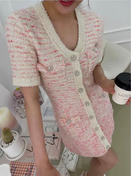 

2023 nwt authentic self portrait pink ombre knit mini dress, Black;gray