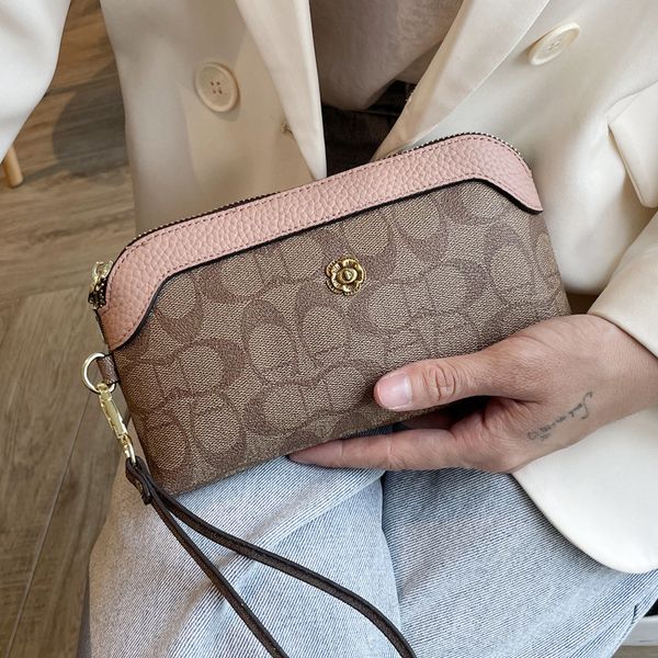 

men women purses luxurys designers wallet bags zipper card coin key holders purse wallets leather handbag shoulder 2023, Red;black