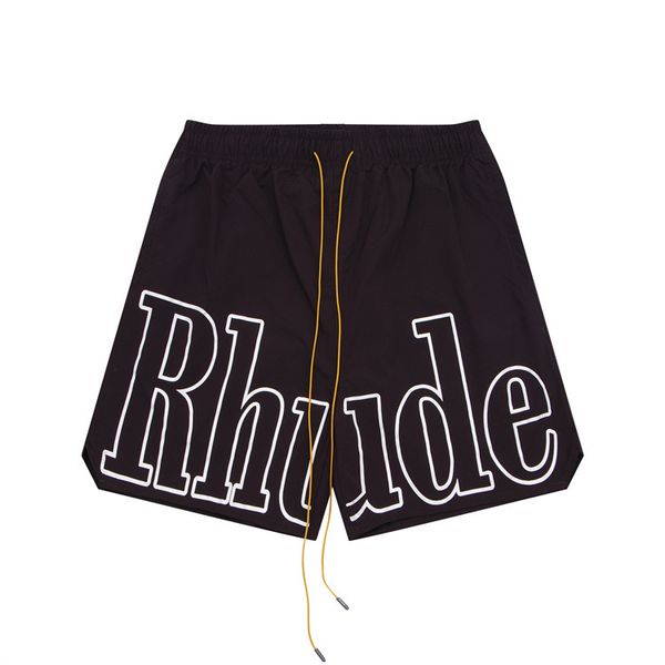 

designer rhude shorts summer fashion beach men street wear red blue black purple pants mens short us size s-xl 074a, White;black