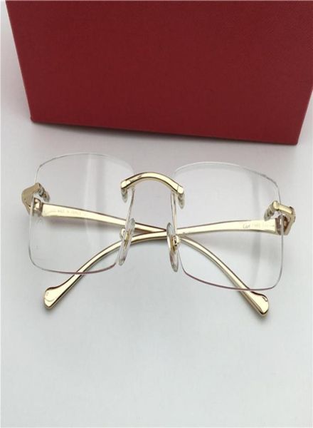 

men vintage rimless prescription eyeglasses frame fashion glasses frames gold new with box8588013, Black