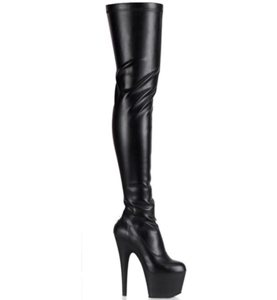 

wonderheel thigh high boots 15cm heel with platform high heels punk motorcycle boots black matt platform stiletto heels3176778