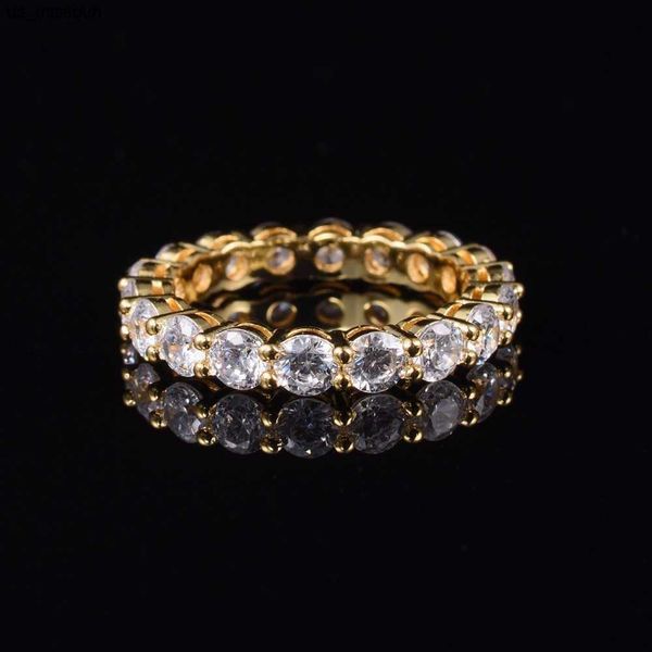 

band rings luxury 925 silvergold setting pave full cz eternity band engagement wedding rings diamond simulated platinum size 5678910 j230522, Silver