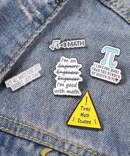 

i love math enamel pins novelty message badges button bag hat backpack lapel pin gifts for math geeks mathematician7268793, Blue
