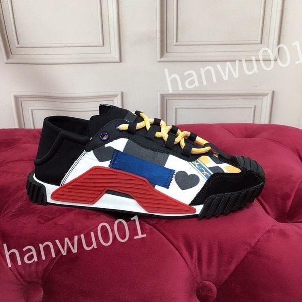 

luxurys designer casual shoes mens vintage trainers striped sneakers women fashion shoe lace-up platform sneaker, Black