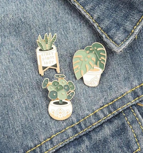 

plant green metal brooches pin enamel brooches pins for women men gift fashion jewlery9752047, Blue
