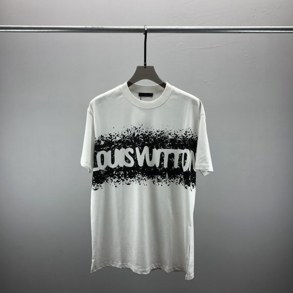 

2 new mens womens designer t shirts printed fashion man t-shirt cotton casual tees short sleeve luxury hip hop streetwear tshirts#36, White;black