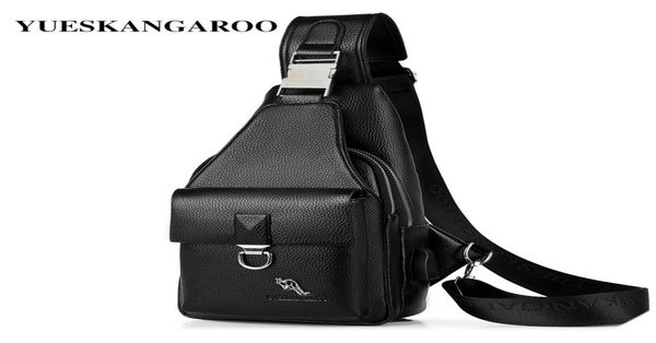 

summer men039s chest bags leather crossbody sling shoulder bags for men casual travel messenger bag antitheft chest pack8991209