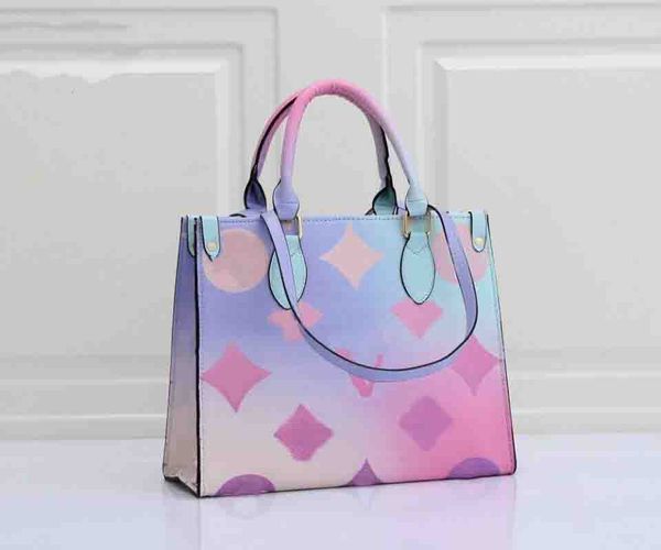 

shopping bags designer tote pastel onthego women handbag work shopping weekend outing double handle lady crossbody multiple carrying methods